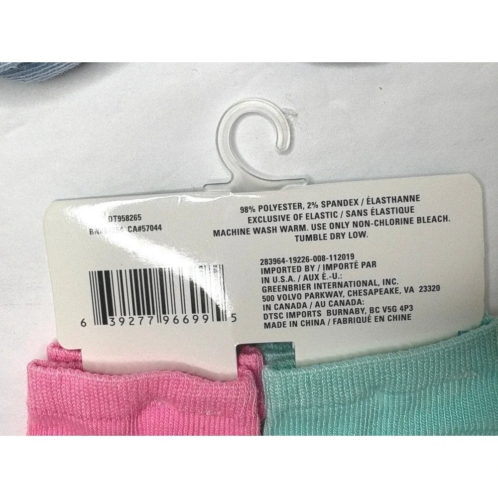 Angel of Mine Bundle of Socks 24 Months Green Pink Blue Baby Shower Gift NEW